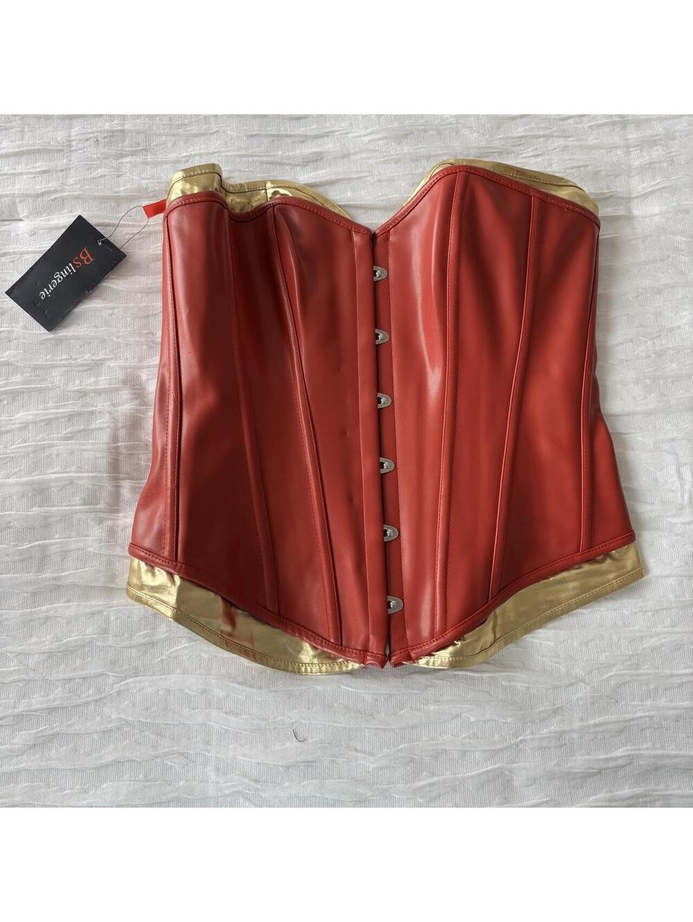 Women's Multi and Red Corset
